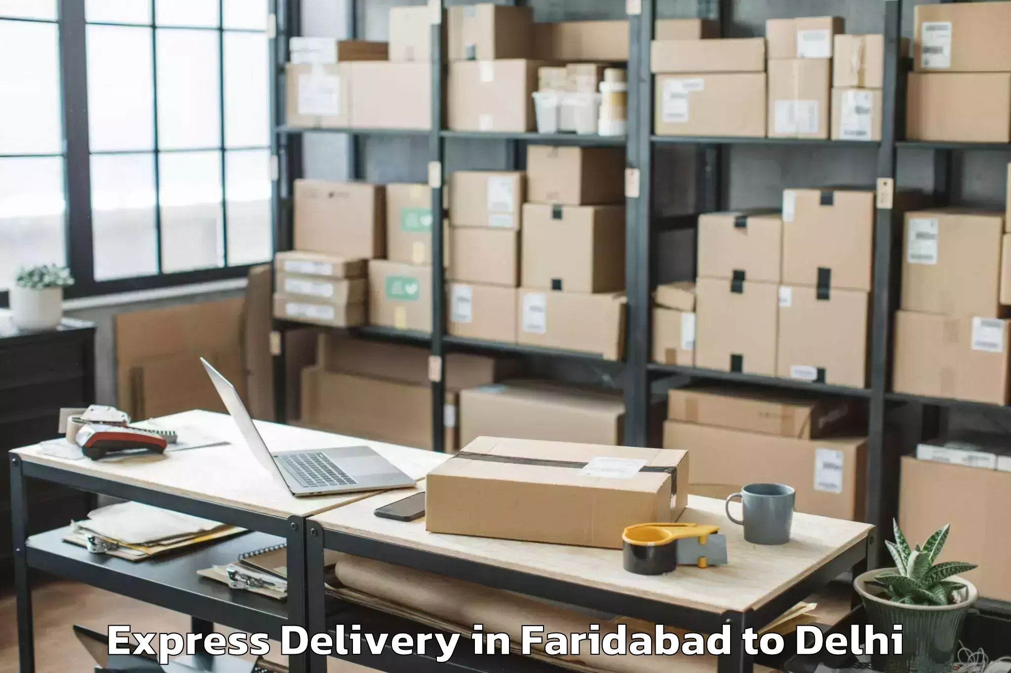 Expert Faridabad to Unity One Mall Janakpuri Express Delivery